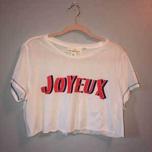 L.O.G.G. Cropped “Joyeux” Top